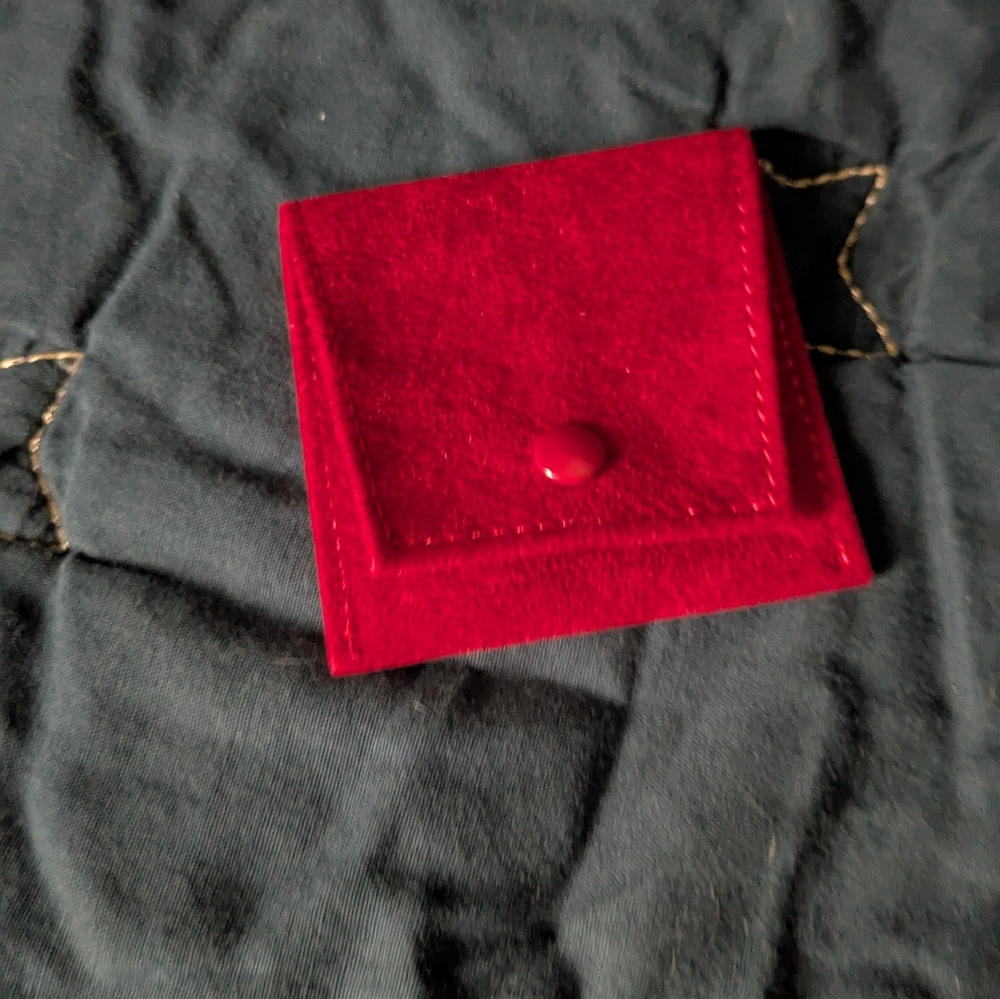 Red Velvet Ring Pouch